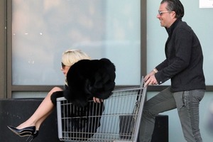 Леді Гага проїхалася у візку по супермаркету