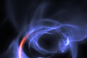 Астрономи показали на відео рухи речовини біля чорної діри