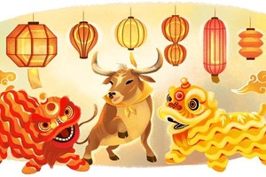 Гугл встречает китайский Новый год новым дудлом