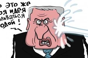 Собчак облила водою Жириновського: карикатура
