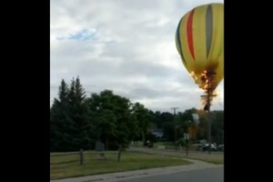 Воздушный шар взорвался, зацепившись за ЛЭП 