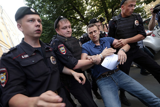 В Москве задержан оппозиционер Навальный