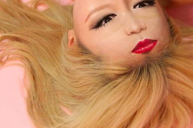 3-D макияж вызывающий галлюцинации. Кореянка поразила необычным талантом