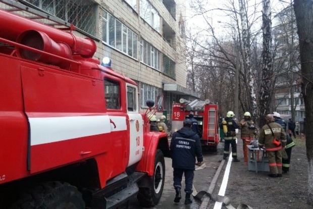 В Киеве горело здание школы-интерната