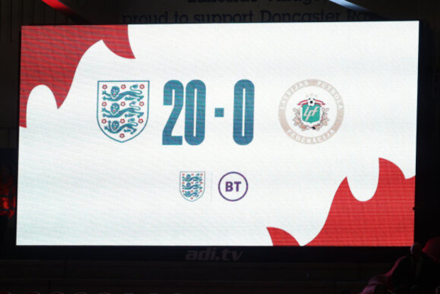 20:0 Уму непостижимо! Сборная Латвии пропустила 20 мячей от Англии