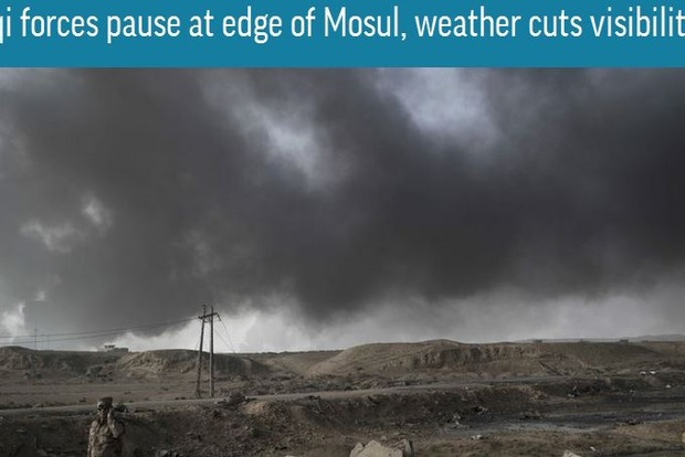 Иракские силы приостановили наступление на Мосул