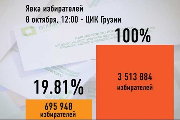 За чотири години голосування явка в Грузії склала близько 20%