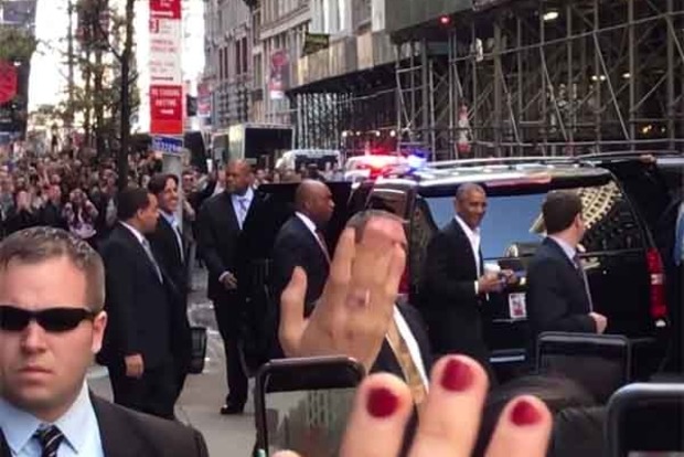 У Нью-Йорку поява Обами викликала бурхливе захоплення натовпу