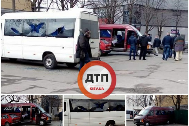 Неизвестный обстрелял пассажирские автобусы в Киеве
