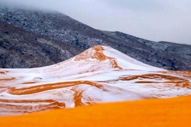 В Сахаре второй раз в истории выпал снег