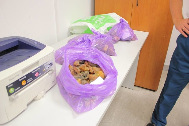 У «Борисполі» митники затримали чоловіка, який перевозив 12 кг бурштину