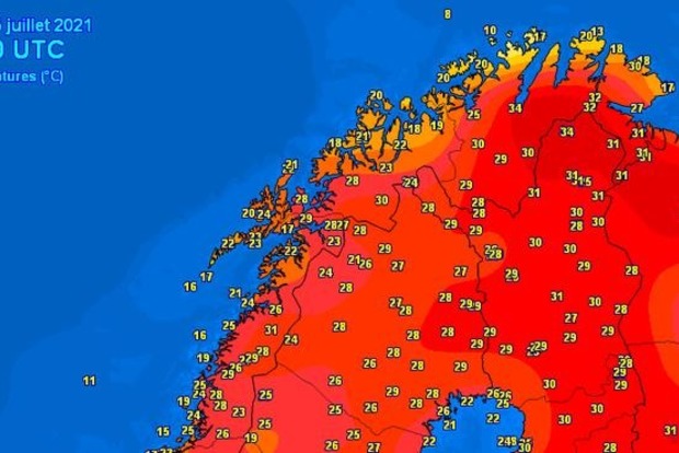 Скандинавія страждає від спеки