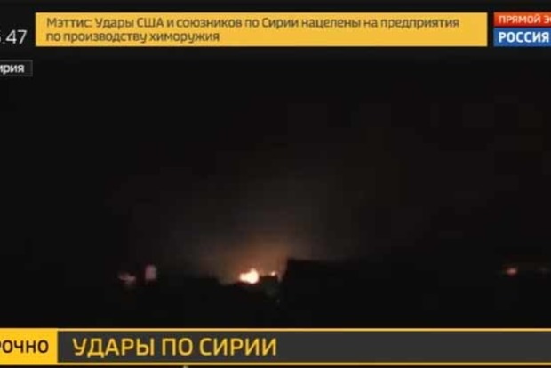 РосТВ видало відео обстрілу Луганська за удар США по Сирії
