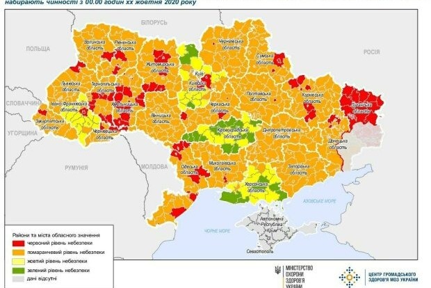 В Украине начали действовать новые зоны карантина: где самые жесткие ограничения