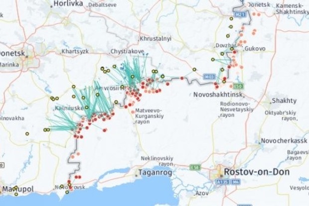 Опубликована интерактивная карта российских обстрелов Украины
