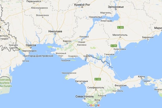 В Google Maps появилась граница между Украиной и Крымом