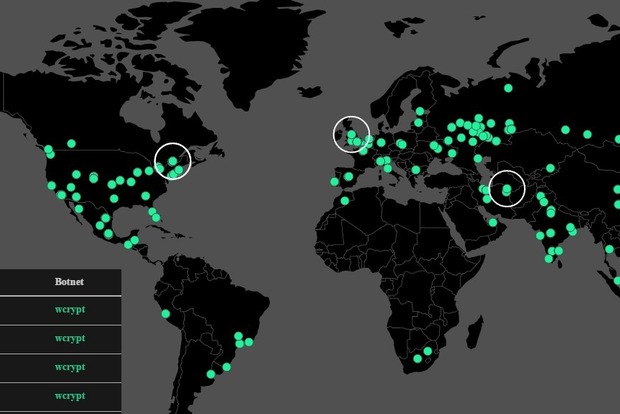 Складено онлайн-карту зараження вірусом-здирником WCry