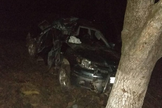 Иномарка влетела в дерево на Закарпатье, трое погибших