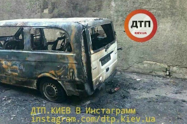 Неизвестные подожгли автомобиль батальона Айдар с водителем внутри