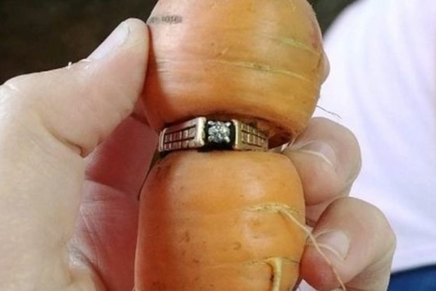 Потерянное 13 лет назад обручальное кольцо нашлось на морковке