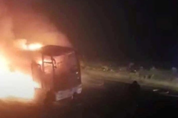 Пасажирський автобус з росіянами згорів у Грузії