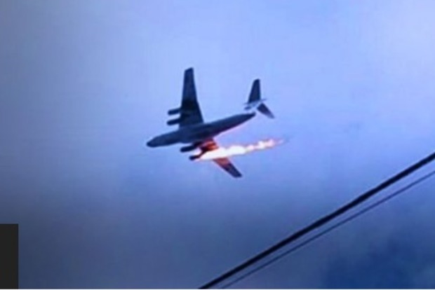  В Иваново над Северным аэродромом загорелся самолет Ил-76 