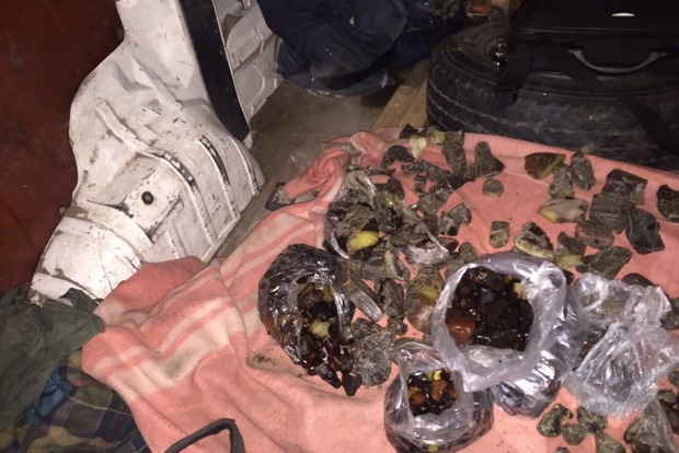 В Ровенской области изъято 115 килограммов незаконно добытого янтаря