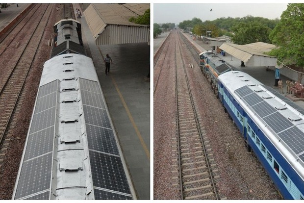 В Индии запускают первый поезд с солнечными батареями