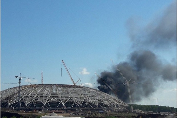У Самарі загорівся стадіон, що будується до ЧС-2018 