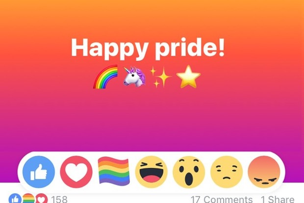 Facebook пополнил список лайков радужным флагом ЛГБТ-сообщества