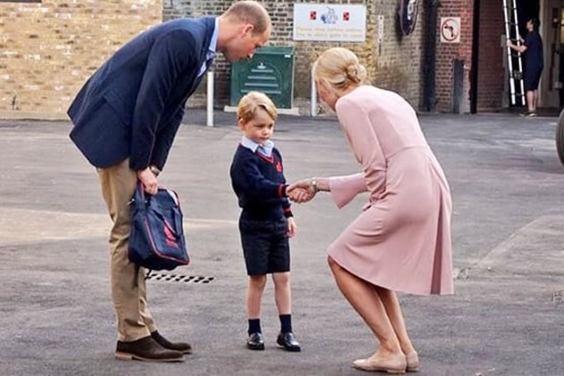Четырехлетний британский принц Джордж пошел в школу