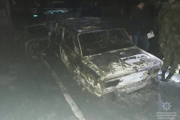 В Желтых Водах из РПГ взорвали авто полицейских