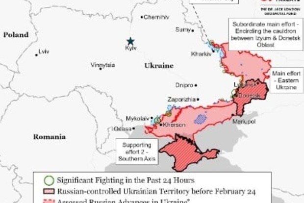 Итоги 168 дня войны россии против Украины от ISW