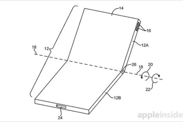 Apple запатентовала складной смартфон с гибким экраном