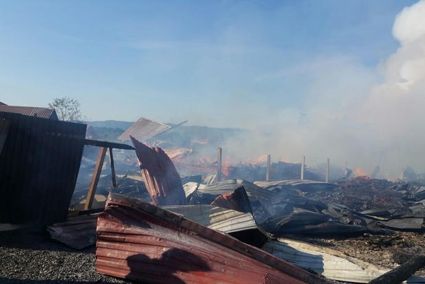 В Закарпатской области турбаза сгорела дотла
