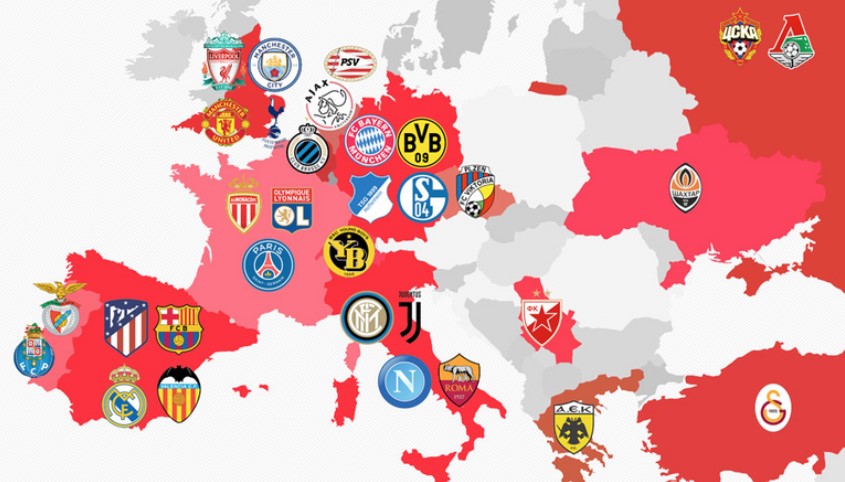 Польское СМИ, карта Крыма, Украина, Лига чемпионов