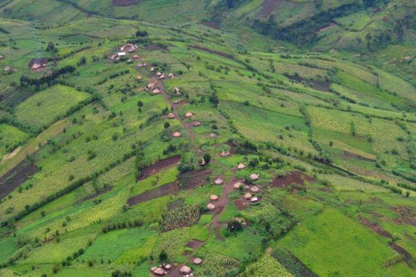 Гома з висоти — в Демократическая Республика Конго.