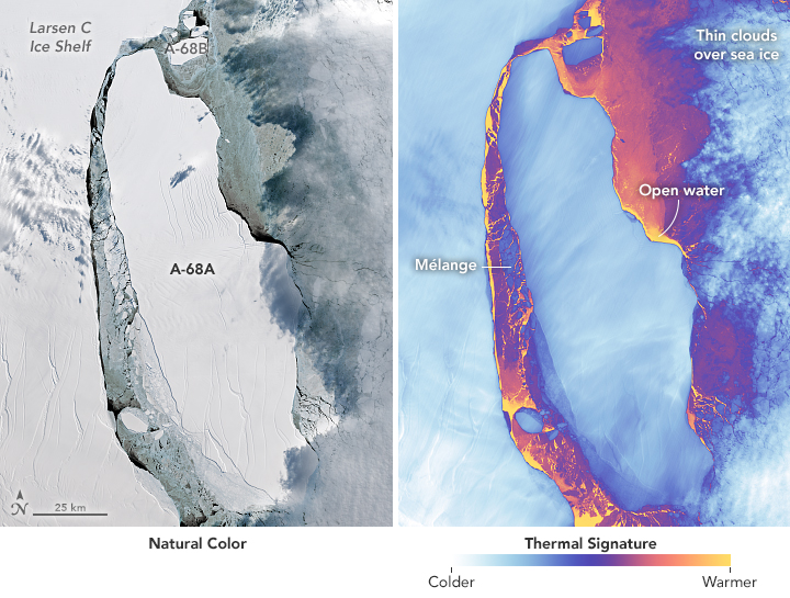 айсберг, Антарктида, части, NASA