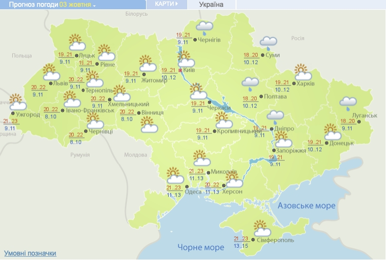 3 жовтня. Кого в Україні погода злякає дощами і сильним вітром