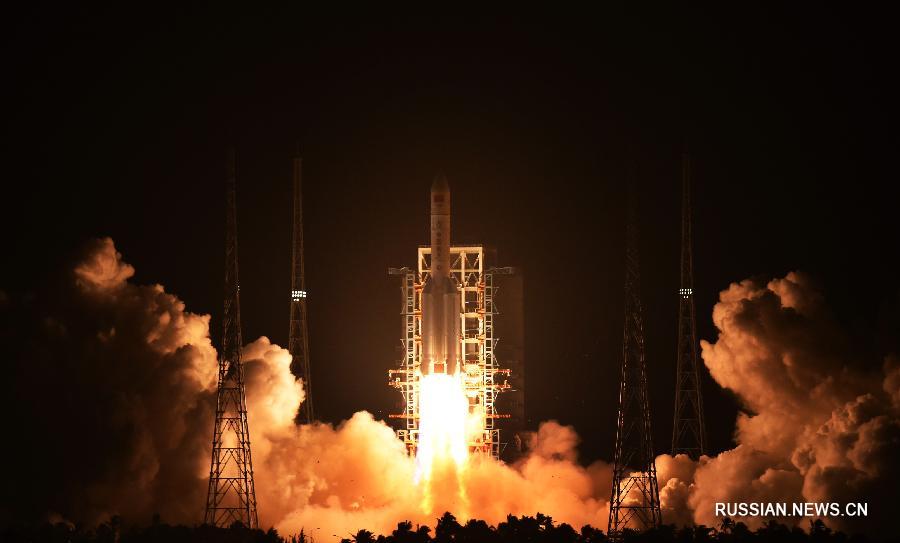 С космодрома Вэньчан запущена китайская ракета-носитель 
