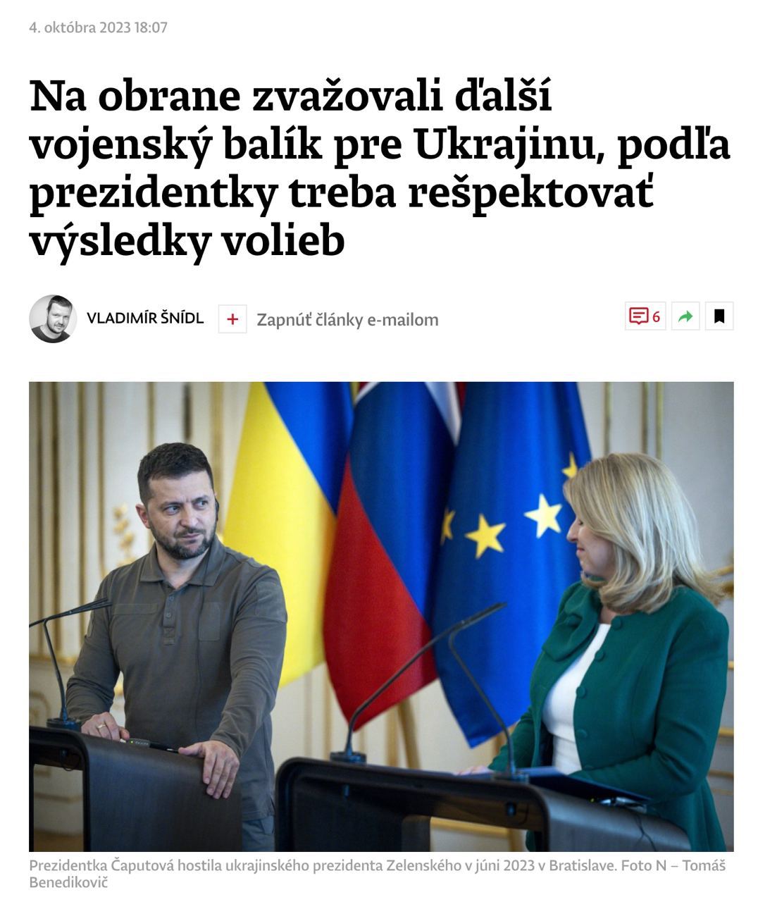 Словакия после выборов. Первая ласточка - обсуждается отказ военной помощи Украине