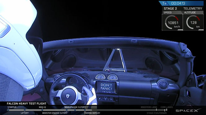 Tesla Roadster, Илон Маск, песня, Дэвид Боуи, Space Oddity