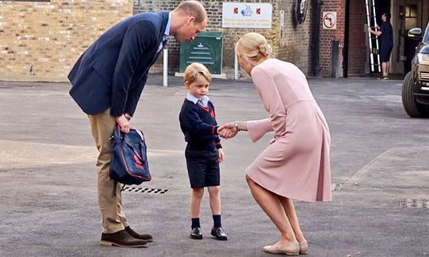 новости, великобритания, принц джордж, пошел в школу, королевская семья