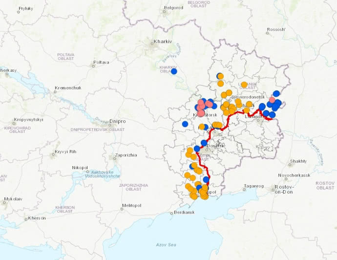 Донбас, карта мінних полів, Міноборони