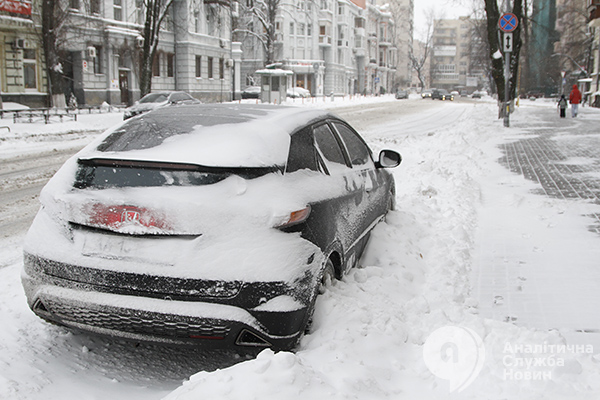 Нежданный зимний снегопад. Снег в Киеве. Зима 2016 года. Фото 03