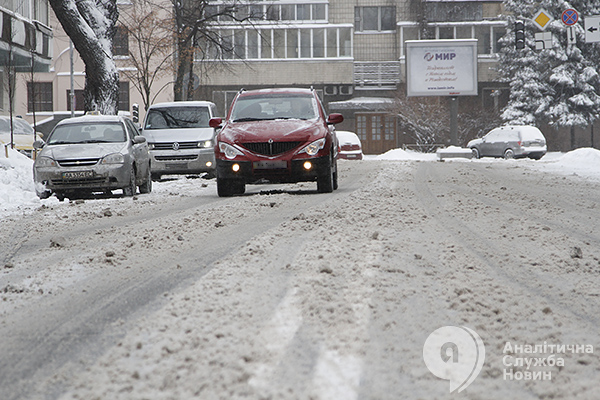 Нежданный зимний снегопад. Снег в Киеве. Зима 2016 года. Фото 10
