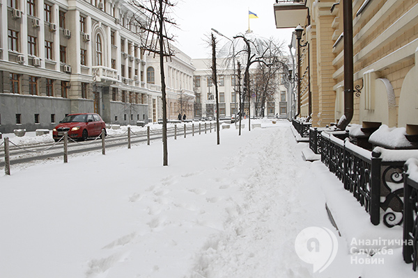 Нежданный зимний снегопад. Снег в Киеве. Зима 2016 года. Фото 12