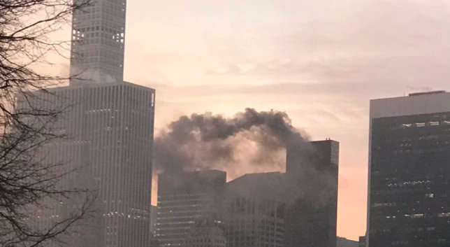 пожар, башня трампа, нью-йорк