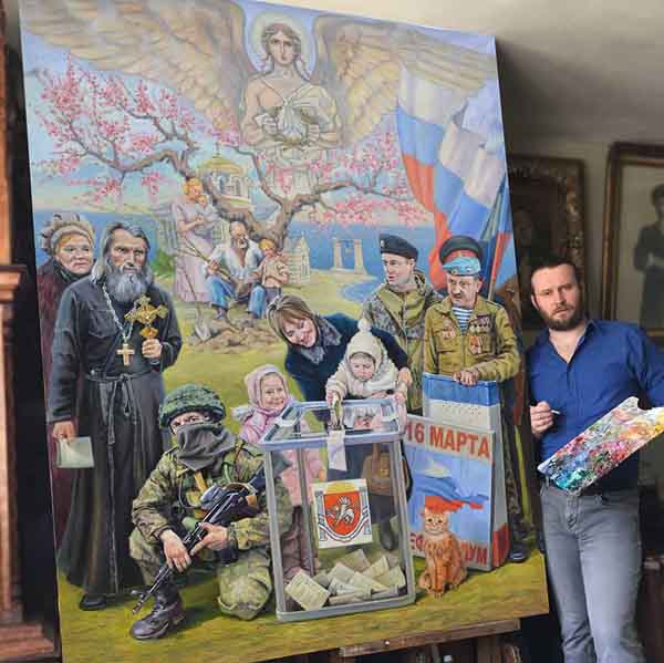 Крым, картина Крым 2014 аллегория референдум, художник Иван Кудрявцев