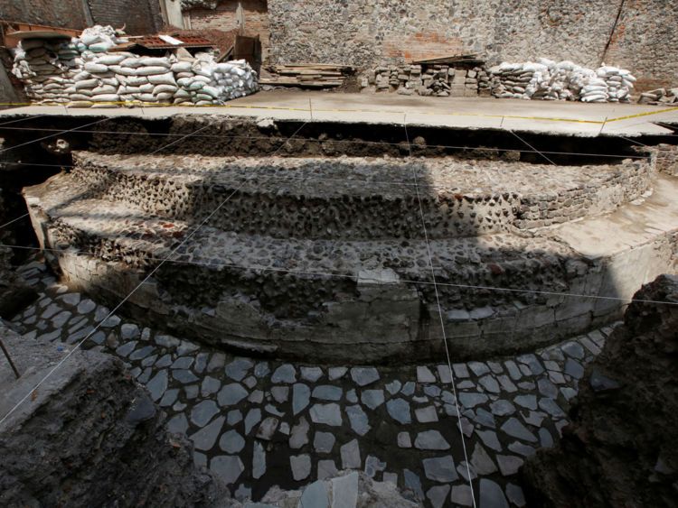 ацтеки, храм, гробница, раскопки, Мехико, Мексика
